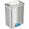 Hls Commercial 13 gal Rectangular Indoor Metal Can, Silver, Pedal Sensor Lid, Stainless Steel, 11.75 in HLS13SW - alternate 1