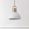 Jonathan Y Zane 9.5 in. 1-Light Modern Farmhouse Industrial Metal Dome LED Pendant, White/Brass Gold JYL9573D - alternate 6