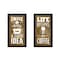 Homeroots Set Of Two Life Begins and Ends With Coffee Black Framed Print Wall Art, 2PK 408226 - alternate 1