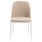 Leisuremod Tule Dining Chair with Velvet Seat & White Steel Frame, Natural Wood/Brown, 2PK TWCNW18BR2 - alternate 3