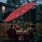 Simple Deluxe 9' Solar Umbrella 32 LED Lighted Patio Umbrella Table Market Umbrella with Push Button Tilt/Crank O LGBRLA9LEDRED - alternate 2