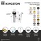 Kingston Brass Brass Pop-Up Drain with Overflow, 22 Gauge, Black Stainless KB100VN - alternate 2