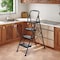 Wrightmaster 4 ft. Metal Folding Step Ladder, 9 ft. Reach, with Safety Lock Design 500 lb. Load Capacity ZOR-WK28-4-DF - alternate 4