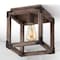 Jonathan Y Magnolia 8" Iron Rustic Farmhouse LED Flush Mount, Brown JYL7473A - alternate 2