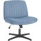 Yssoa Criss Cross Chair Legged, Home Office Desk Chair No Wheels Armless, Wide Seat Swivel Vanity C 3A88FNCHAIROFFICEBLU01 - alternate 3