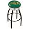 Holland Bar Stool Co 30" Blk Wrinkle North Dakota State Swivel Bar Stool, Chrome Ring L8B3C30NDakSt-G - alternate 1