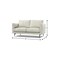 Homeroots 60" Gray Leather Sofa With Black Legs 640981 - alternate 3