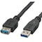 Sanoxy 15ft USB 3.0 SuperSpeed A Male to A Female Extension Cable, Black SNX-CBL-LDR-U3101-1215 - alternate 1