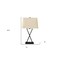 Homeroots 25" Black Metal Geometric USB Table Lamp With Beige Shade 545823 - alternate 3