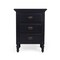Homeroots Classic Black 3 Drawer Nightstand 388905 - alternate 2