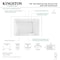 Kingston Brass 54" Acrylic Rectangular 3-Wall Alcove Tub, Left Hand Drain, Glossy White VTAM5436L22T - alternate 2