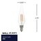 Bulbrite LED Filament 4W, Dimmable Prism Bulbs, Clear Glass, E12 Base, 3000K, 350 Lm, 4PK 862861 - alternate 2