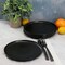 Our Table Landon 4 Piece 8.4 Inch Round Stoneware Salad Plate Set in Pepper 133178.04 - alternate 3
