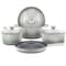 Megachef 7 Piece Enameled Cast Iron Cookware Set in Gray 750124530M - alternate 3