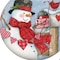 Homeroots Valentine Snowman Hand Painted Mouth Blown Glass Ornament 477550 - alternate 2