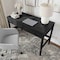 Martha Stewart Rhett Home Office 3 Drawer Desk w/Tapered Legs in Black w/Oil Rubbed Bronze Hardware NAN-PS-23504-BK-BK-MS - alternate 3