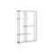 Homeroots 59" White And Clear Glass and Wood Four Tier Etagere Bookcase 333150 - alternate 1