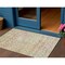 Homeroots 3' X 5' Peach And Ivory Argyle Washable Indoor Outdoor Area Rug 615812 - alternate 1