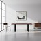 Homeroots 72" Walnut and Black Wood and Iron Frame Base Dining Table 640725 - alternate 2