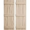 Ekena Millwork Rustic Three Board Joined Board-n-Batten Riverwood Faux Wood Shutters, 16 1/2W x 68H, PR SHUBJS16X68RWPR - alternate 1
