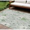 Homeroots 8' X 10' Mint Green And Ivory Floral Washable Indoor Outdoor Area Rug 611159 - alternate 1