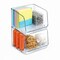 Azar Displays Small Clear Stackable Bin, 2PK 556720-2PK - alternate 2