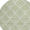 Homeroots 8' Green Beige And Ivory Round Geometric Washable Indoor Outdoor Area Rug 594703 - alternate 3