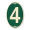 Signmission Number 4, 12 Inch X 18 Inch Architectural Oval, Heavy Gauge Aluminum A-OV-G-1218-22895 - alternate 1
