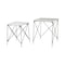 Homeroots Set of Two White and Black Marble and Metal Square Nested Tables, 2PK 393198 - alternate 3