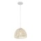 Jonathan Y Campana 10.25" 1-Light Bohemian Modern Woven Rope/Iron LED Pendant, Cream JYL6513C - alternate 1