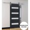 Sartodoors Sturdy Barn Door Frosted Glass 36x84 Solid Core Modern Interior VEREGIO7455BD-S-ANT-3684 - alternate 1