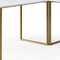 Homeroots 71" White and Gold Wood and Metal L Shape Writing Desk 543804 - alternate 3