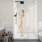 Anzzi Ember Series 74x 34in Framed Arch Fixed Shower Screen Door, Brushed Nickel, 8mm Tempered Clear Glass SD-AZ18-01BN - alternate 4