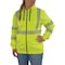 Ergodyne M Lime Class 3 Womens Performance HV Zip-Up Hoodie 8305W - alternate 1