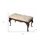 Homeroots Classic Cherry Brown Finish Bench 389169 - alternate 2