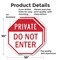 Signmission Private Do Not Enter, 10 inch X 10 inch, Aluminum Metal Signs, 2PK OC-A-2PACK-10-137 - alternate 3