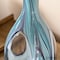 Uniquewise 16-Inch Multitone Glass Table Vase in Blue Hue - Minimalist, Decorative Boho Vase with Rustic QI004736 - alternate 4
