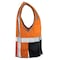 Dome75 Hi-Vis Safety Vest SM/MD Class ANSI/ISEA 107-2020 Class 2 , Zippered Front Closure 2 Pockets DV1222 - alternate 2