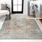 Jonathan Y Armae Distressed Medallion Chenille Non-Slip Machine-Washable Terra/Blue 4 ft. x 6 ft. Area Rug WSH200A-4 - alternate 1
