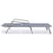 Leisuremod Marlin Grey Aluminum Patio Chaise Lounge Armchair Set of 2 with Square Fire Pit Table, Dark Grey MLAGRCF21-77DGR2 - alternate 3