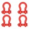 Mytee Products 4PK 1 1/2inAnchor Shackle Forged Carbon Steel w/Safety Screw Pin 34,000lbs WLL, 4PK SHACKLE-ANCHOR-BT-112x4 - alternate 1
