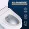 Anzzi Garden 12in 2pc 1.28 GPF Siphon Elongated Ceramic Toilet, White Electric Bidet Seat, ADA height Incl TL-AZ070-EB106V - alternate 2