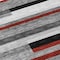 Homeroots 8' Gray Black And Red Round Striped Washable Indoor Outdoor Area Rug 613274 - alternate 2