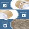 Simple Deluxe FluffyDream 2 in 1 Cat Scratcher Cardboard Lounge Bed, Cat Scratching Post, Durable Board Pads Prev PTFURNSCRATPAD2IN1LMBW - alternate 2