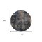 Homeroots 8' Charcoal Gray And Silver Round Abstract Washable Indoor Outdoor Area Rug 587892 - alternate 4