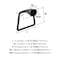 Amerock St. Vincent Matte Black Contemporary 5-9/16 in 141 mm Length Towel Ring BH36042MB - alternate 2