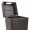 Happimess Keaton Modern 24.13-Gallon All-Weather Wicker/Metal Lidded Hideaway Outdoor Trash Can, Brown HPM1203A - alternate 3