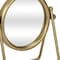 Homeroots 10" Gold Metal Round Tilting Framed Makeup Shaving Tabletop Mirror 716310 - alternate 3