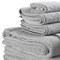 Homeroots Set of Six Light Gray Cotton Quick Dry Terry Cloth Towels, 6PK 700349 - alternate 3