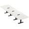 Skutchi Designs 16ft Conference Table W/ Power Unit | 16 Person Modular Arc Rectangle Meeting Table | Harmony Series HAR-AREC-48X192-T.BK-W960-EBLK - alternate 1